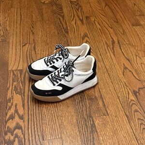 Sam Edelman White and Black Casual Sneakers